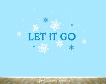 Frozen Decal Let It Go Wall Sticker Snow Winter Music Children Snow Cold Frozen Freeze Ice Sticker Song