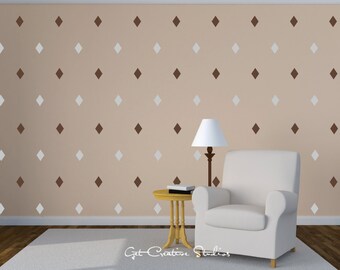 Pattern Diamond Decal Wallpaper Decal Diamonds Wall Decal Wallpaper Color Diamond Pattern Geometric Decal Modern Decor Contemporary Decor