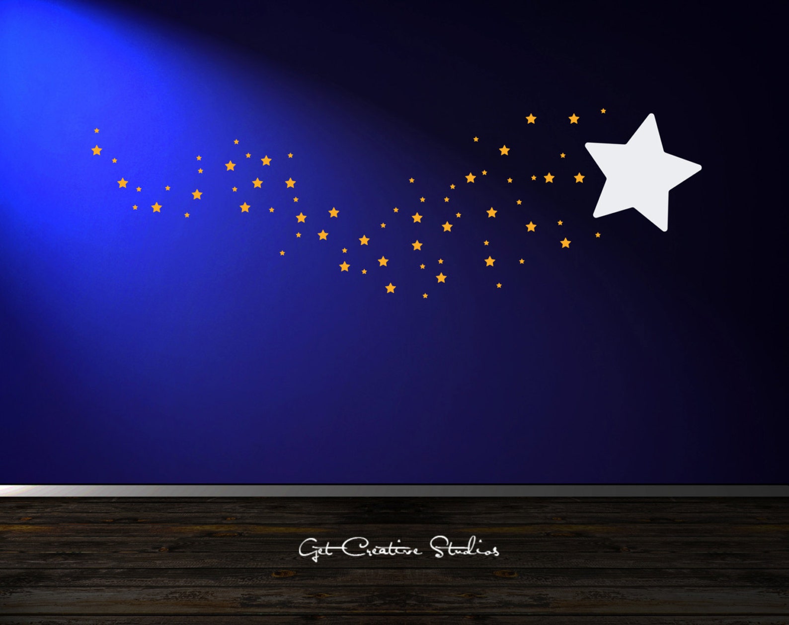 Sparkle Star Decal Shooting Star Decal Star Wall Decal Falling Etsy