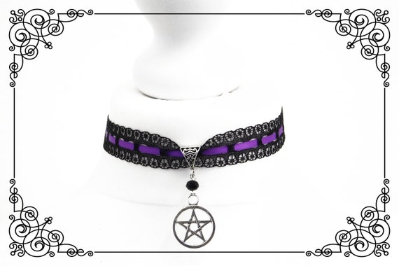 Collana Con Perline, Ciondolo A Forma Di Luna, Pentagramma E - Foto 6