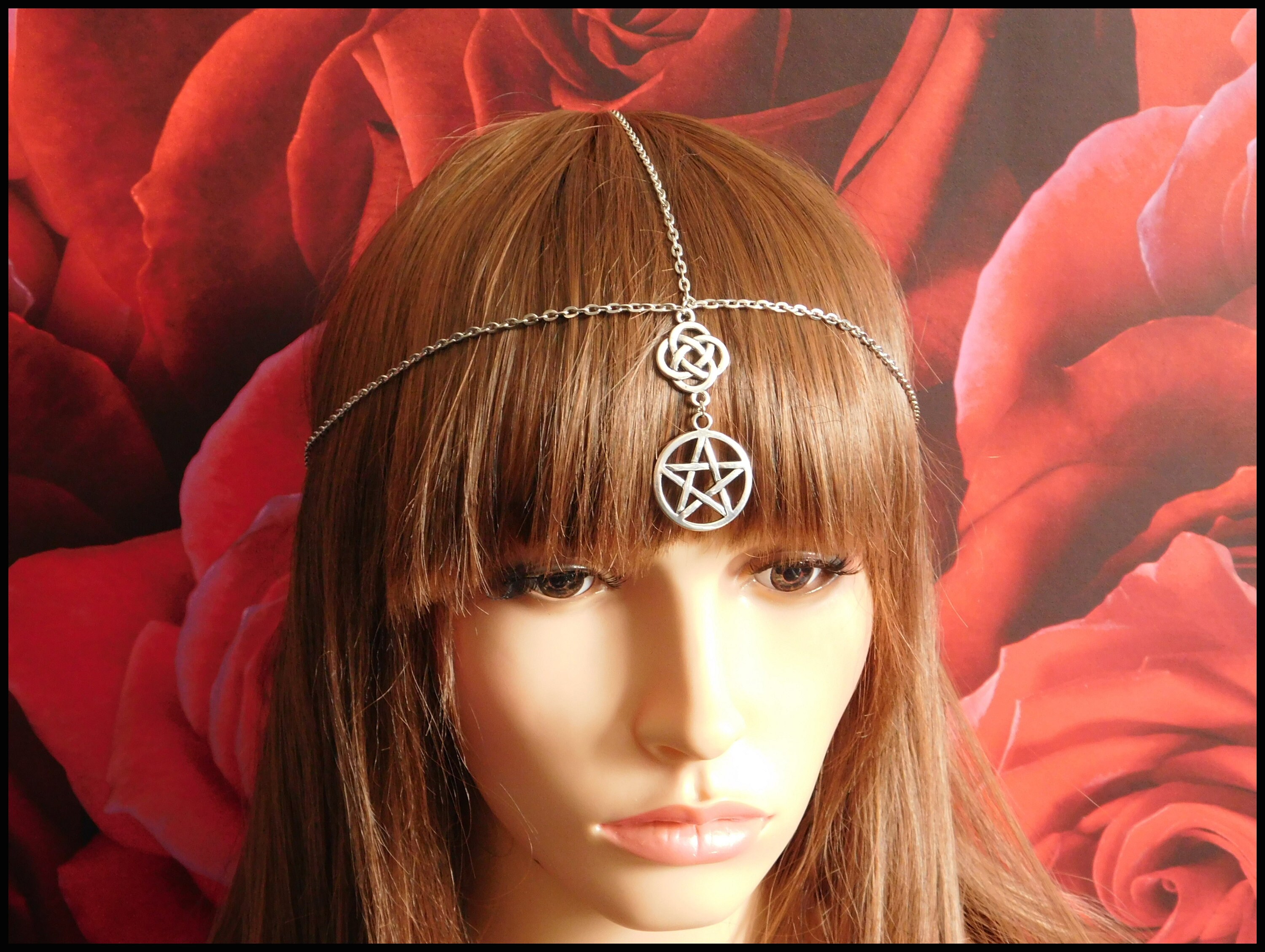 Pagan Pentagram Celtic Circlet, Wicca Headdress, Adjustable  display picture 1