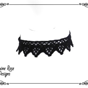 BLACK LACE CHOKER, Choker Necklace, Gothic Choker, Elegant Choker, Crochet Choker, Victorian Choker, Adjustable Choker, Various Sizes