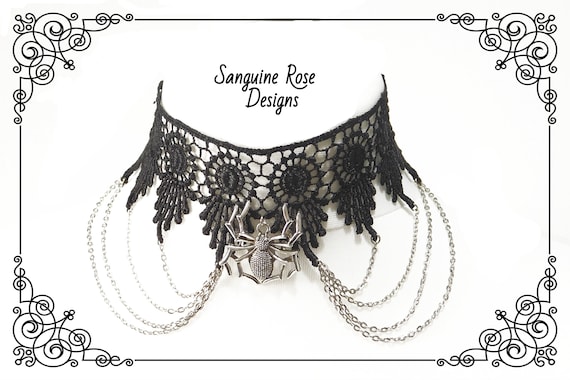 Gothic lace choker best sale