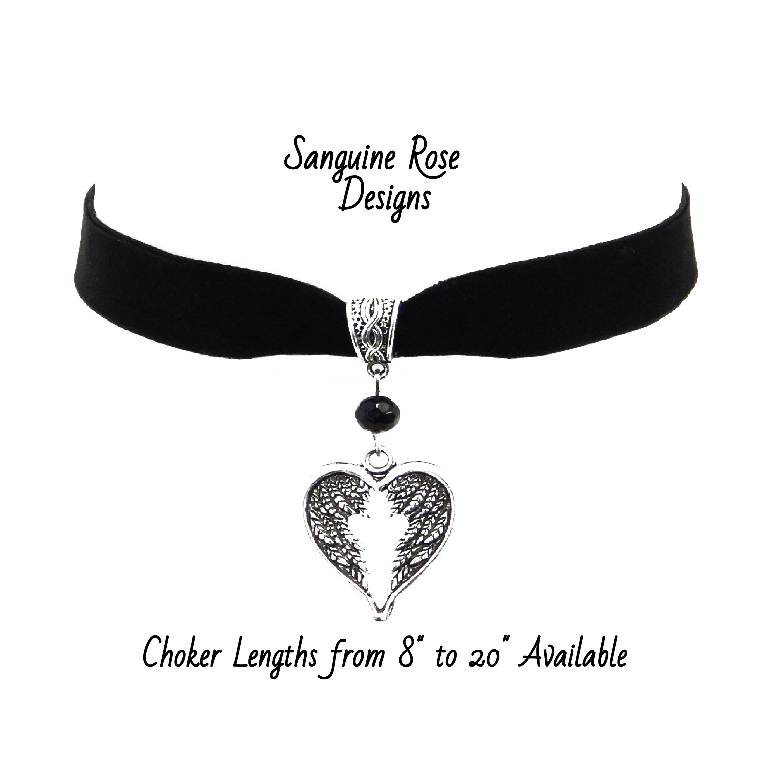 Horse in Heart Pendant Choker Necklace with Black Velveteen Cord Horse in Heart Pendant Choker Necklace with Black Velveteen Cord