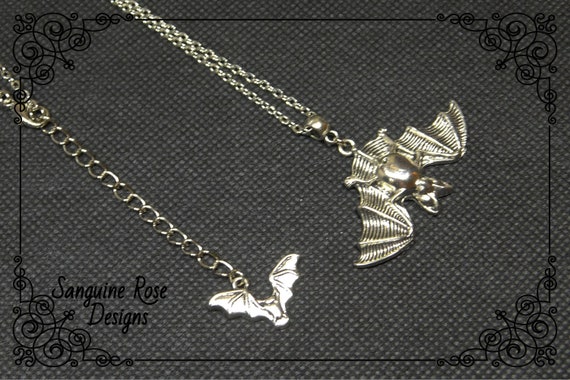 Silver clearance bat pendant