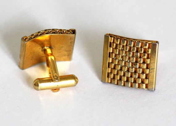 Vintage Manschettenknöpfe vergoldet, Männer Accessoires, Geschenke für Ihn, Männerschmuck gold, 1980er Jahre Schmuck