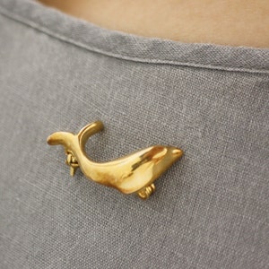 vintage dolphin brooch, maritime themed jewelry, fish brooch, nautical gifts, 1950ies