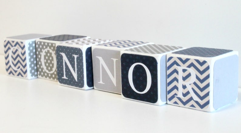 Custom Baby Name Baby Blocks Nursery Baby Shower Gift