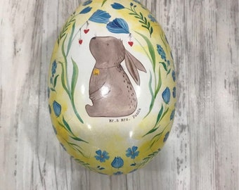 German Paper Mache Bunny Easter Egg