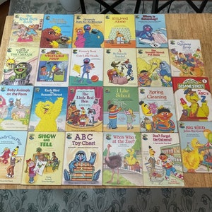 Vintage 1980s Hardcover Sesame Street Books Lot of 23
