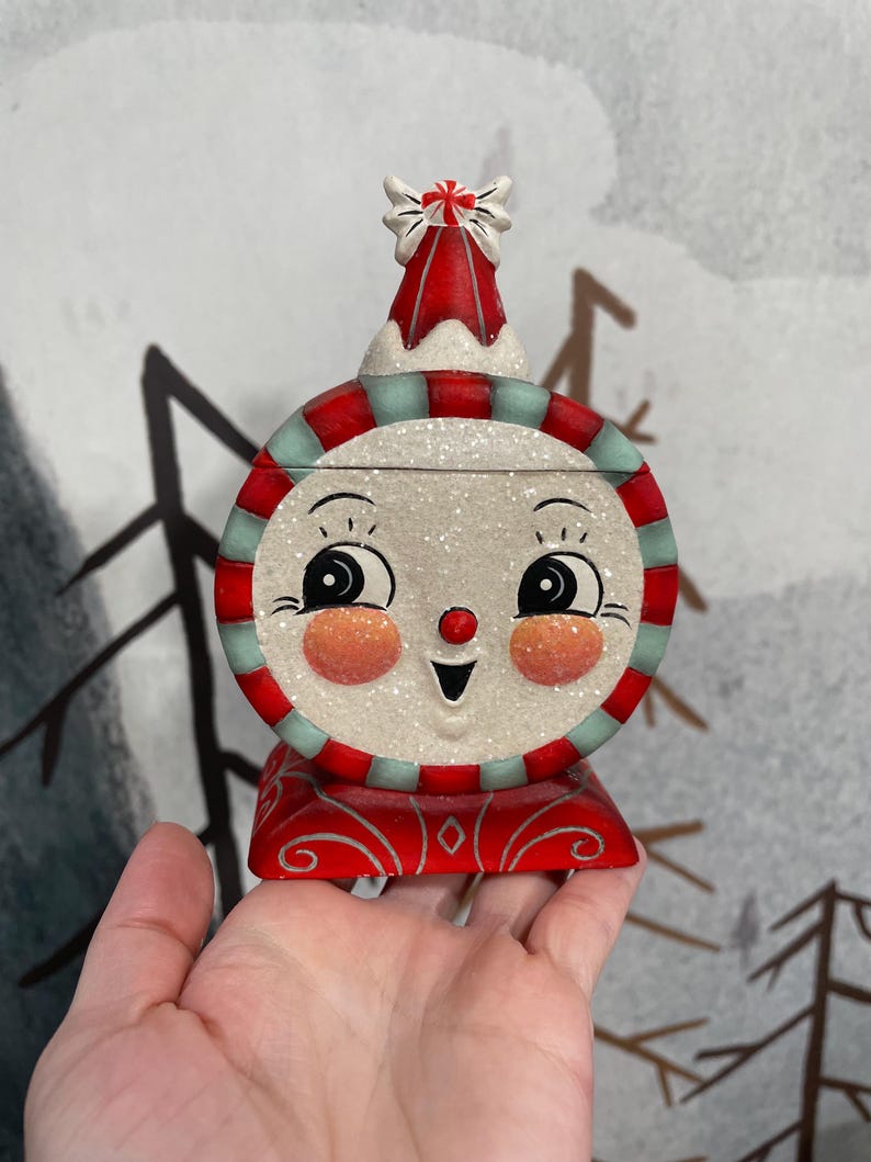 Bethany Lowe Laughing Merrymint Candy Box - Thumbnail 4