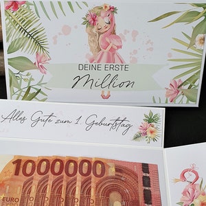 Geldgeschenk Geburtstag Erste Million | Geschenkidee Kindergeburtstag | Geschenk mit Namen | individualisiertes Geschenk