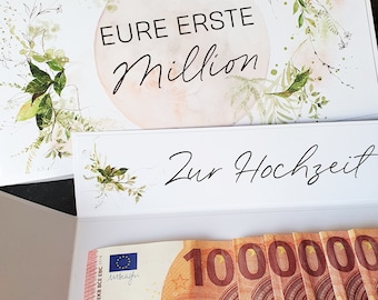 Geschenk Hochzeit Erste Million | Explosionsbox Geldgeschenk | Geldgeschenk Hochzeit | individualisiertes Geschenk boho