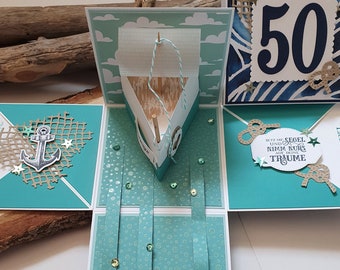 White Cotton Cards Erinnerungsalbum Für 70. Geburtstag - Handgefertigt Mit Strass & Glitzer