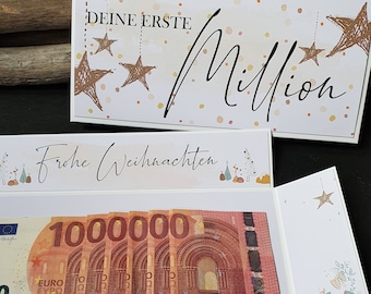 Geschenk Weihnachten Erste Million | Explosionsbox Geldgeschenk | Geldgeschenk Weihnachten | individualisiertes Geschenk