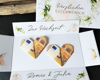 Geschenk Hochzeit Aufklappkarte | Explosionsbox Geldgeschenk | Geldgeschenk Hochzeit | individualisiertes Geschenk