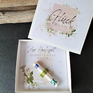 Geldgeschenk Hochzeit mit Namen | Geschenk Hochzeit | Geschenkbox Hochzeit | individualisiertes Geschenk