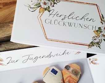 Geldgeschenk Jugendweihe | Aufklappkarte Geldgeschenk Jugendweihe | Geschenk Jugendweihe | individualisiertes Geschenk