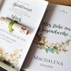 Geldgeschenk Jugendweihe Geschenk Jugendweihe Geschenkbox Jugendweihe Geldgeschenk individualisiertes Geschenk boho Bild 5