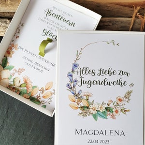 Geldgeschenk Jugendweihe Geschenk Jugendweihe Geschenkbox Jugendweihe Geldgeschenk individualisiertes Geschenk boho Bild 4