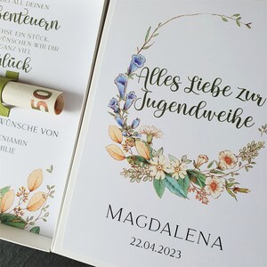 Geldgeschenk Jugendweihe Geschenk Jugendweihe Geschenkbox Jugendweihe Geldgeschenk individualisiertes Geschenk boho Bild 2