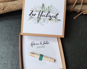 Geschenk Hochzeit mit Namen | Explosionsbox Geldgeschenk | Geldgeschenk Hochzeit | individualisiertes Geschenk