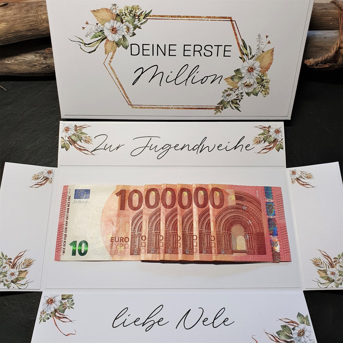 Geldgeschenk Jugendweihe Erste Million Geschenk Jugendweihe Etsy.de