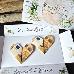 personalisierte Karte für Geldgeschenke zur Hochzeit | Geschenk Hochzeit Aufklappkarte | Explosionsbox Geldgeschenk | Geldgeschenk Hochzeit