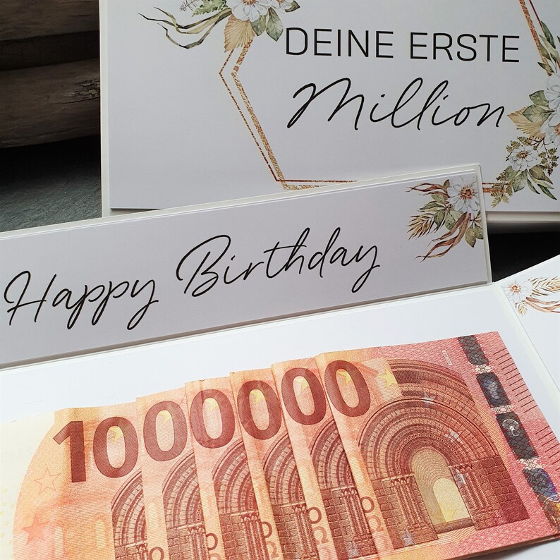 Expressversand Geldgeschenk Geburtstag Erste Million Etsy
