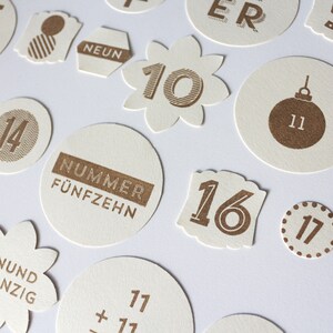 Advent calendar numbers, advent calendar numbers, stamped image 1