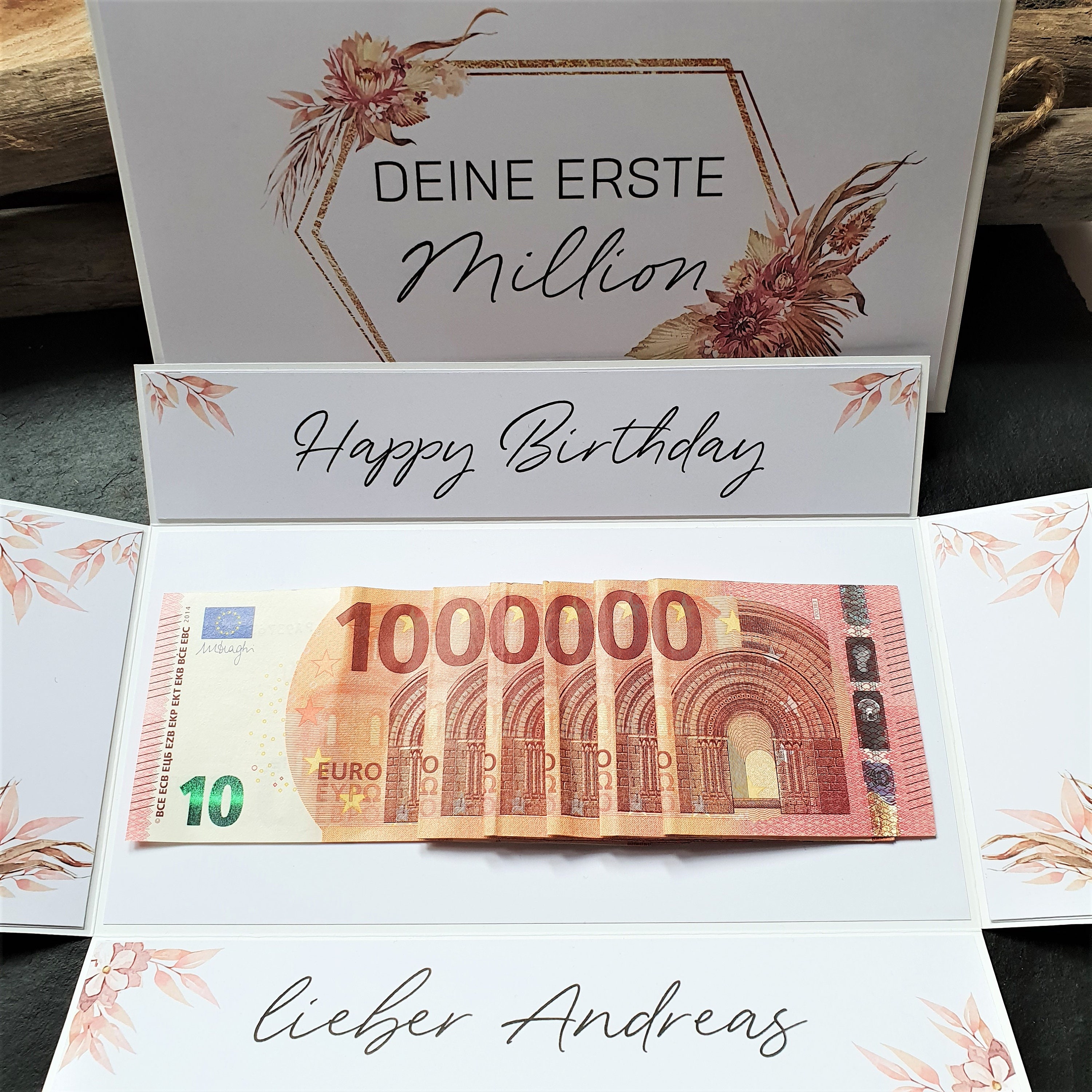 Expressversand Geldgeschenk Geburtstag Erste Million  Etsy