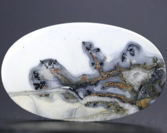 Beautiful Landscape Scene Dendritic Jasper Maligano Gemstone Alter Stones Setting Beading Collections and Wrapping Stone 46MM | 65.5 CARATS