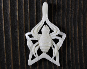 Handcrafted Spider Pendant • Arachnid Charm for Nature-Inspired Jewelry • Insects • Halloween • 52mm