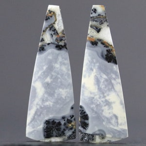Pair Maligano Jasper Cabochon Elegant Gemstones from Indonesia Polished on All Sides Earring and Jewelry Settings and Wraps Embroidery