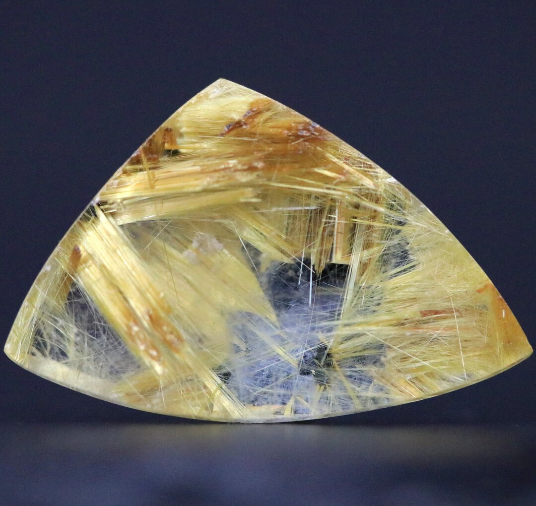 Star Rutile Gold Star Rutile Quartz, 21mm Triangle, Hematite, Natural Gem - Etsy