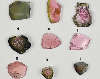 Natural Tourmaline Gemstones • Watermelon & Pink Slices • Choose A–I