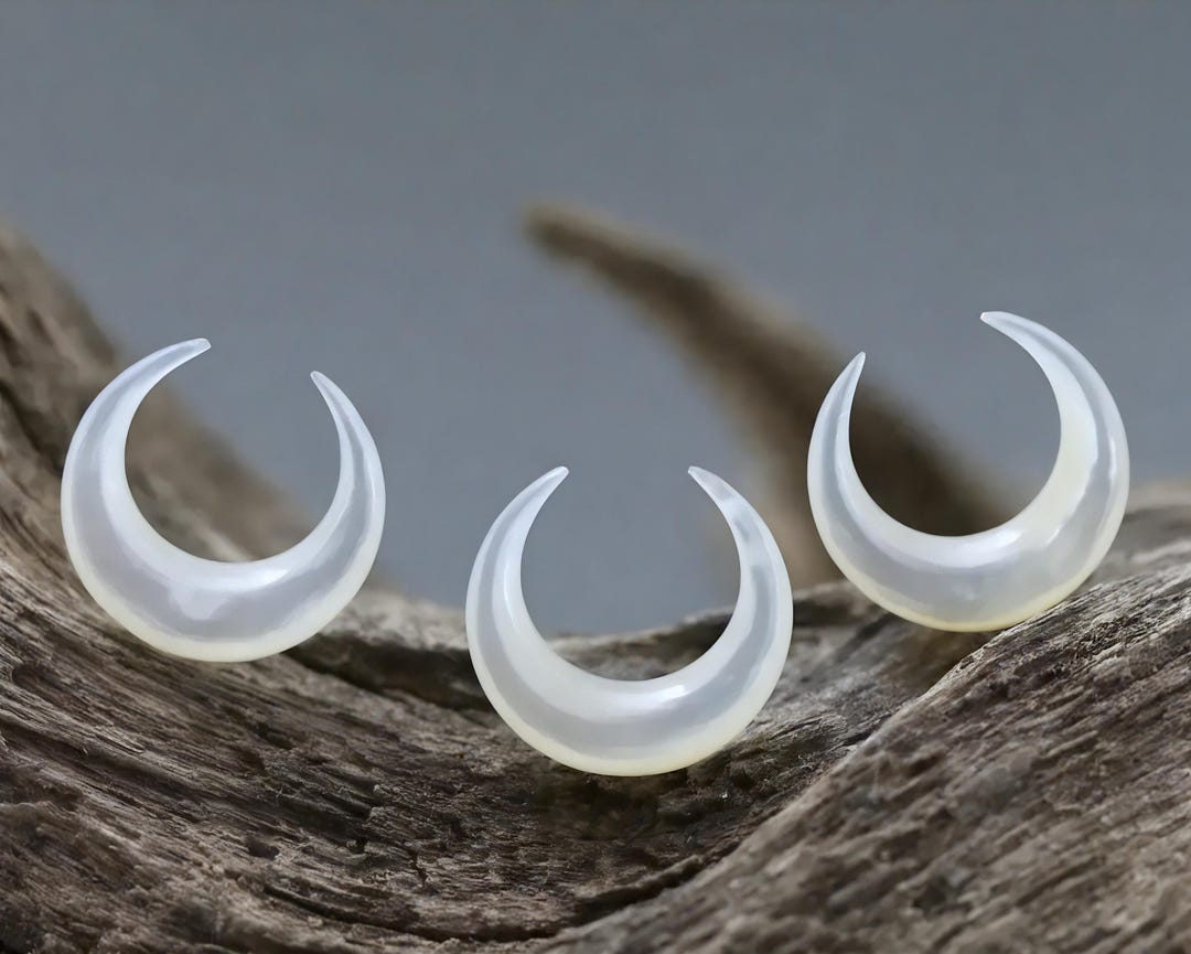 Shell Crescent Moon Findings - Easy to Use for Jewelry Crafts, White ...