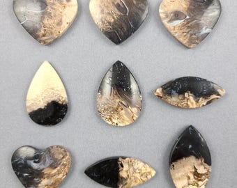 精巧な化石ヤシの根のカボション – ハンドメイドジュエリーのための