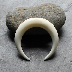 Crescent Moons - Tribal, Celestial Jewelry Supplies, Natural Buffalo Bone 30mm