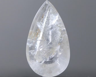 CLEARANCE Manifestation Quartz Crystal in Crystal Inclusions Bubble Quartz Fine Cut Teardrop Natural Gemstone