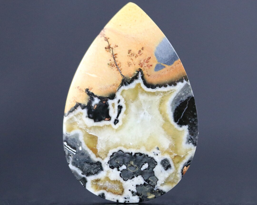 Maligano Jasper Gemstone With Dendritic Inclusions Abstract Landscape