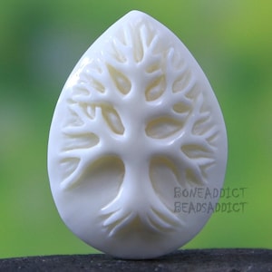 Bone Tree of Life Pendant - Connection to Nature, Statement Necklace, 37mm