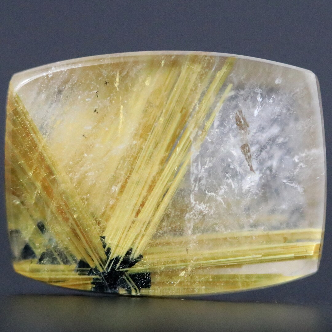 Star Rutile Gold Star Rutile With Hematite Cabochon – Unique Inclusion Gemstone for ...