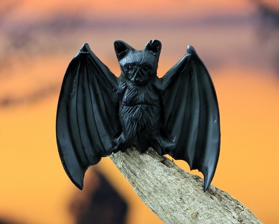 Bougeoir mural en forme de chauve-souris - Décoration murale rustique - Sculpture d'Halloween à suspendre - Pour salon, salle de bain
