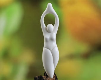 Bone Yoga Pose Pendant • Side Loop for Stringing • 70mm
