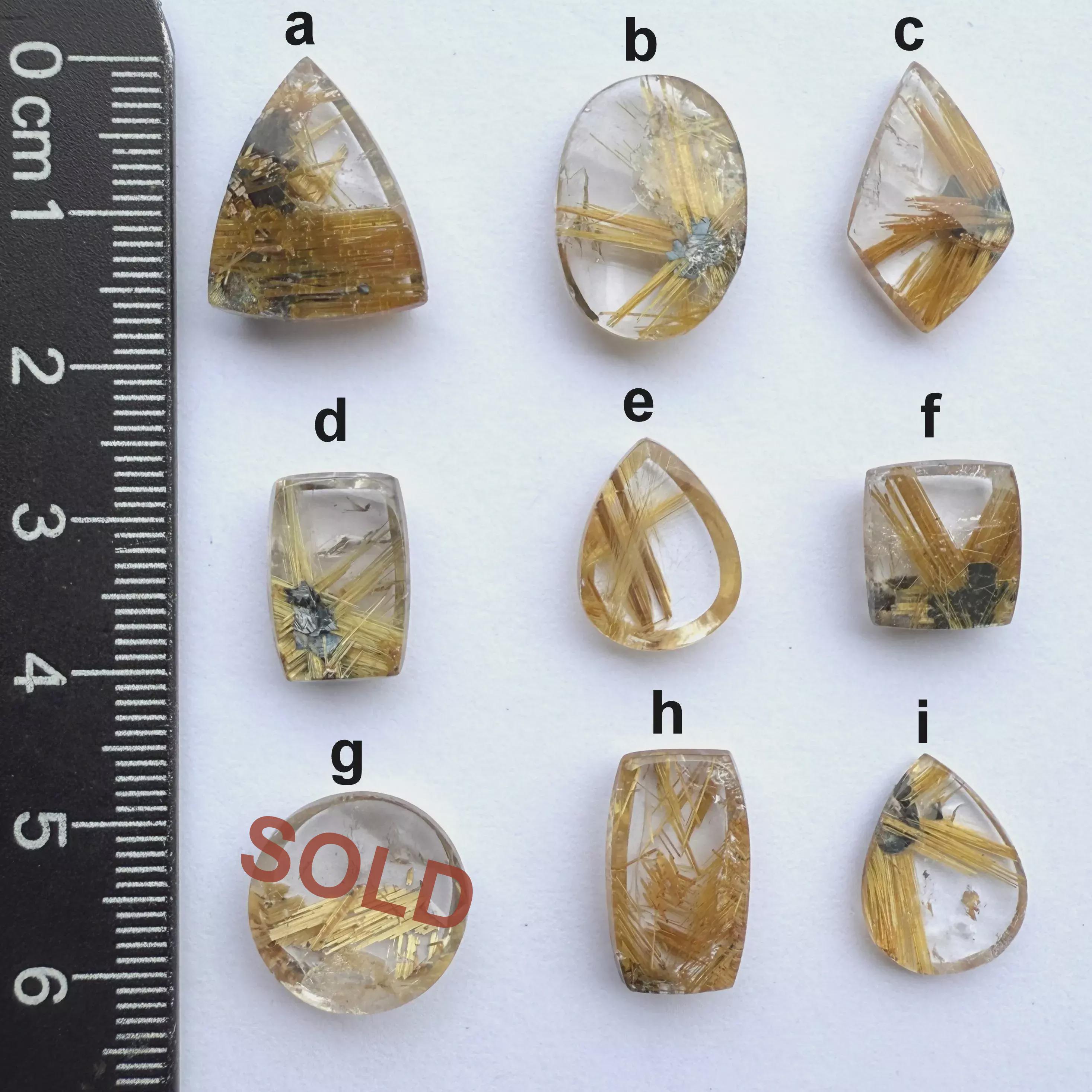 Lot De 3 Fils Quartz Rutile Naturel - 10mm Perles - Longueur 40 Cm - Neuf