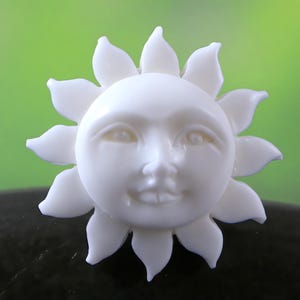 Sun&#39;s Blessing: Hand-Carved Bone Sun Face Charm, 25mm
