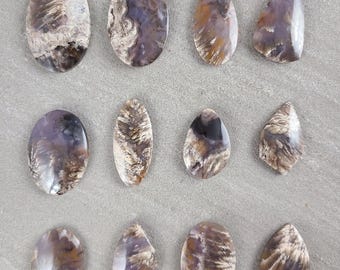 Intuitive Stone Cabochon – Purple Sage Plume Agate Jewelry Supply (Choose Your Gemstone)