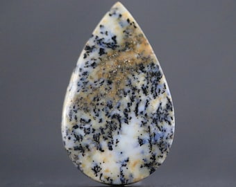 Dendritic Gemstone Merlinite Cabochon Manganese Included Opal Natural Stone 40MM | 45.5 CARATS