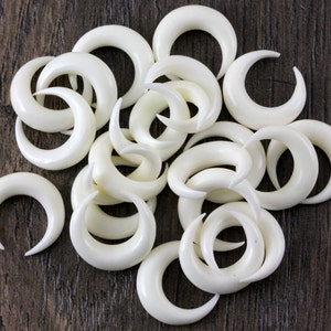 Natural Bone Crescent Moons - DIY Earring Supplies, 15mm (Choose Quantity)